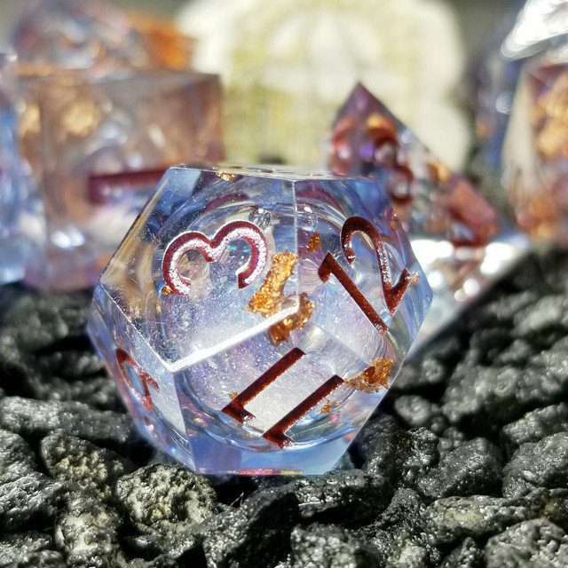 Sage's Void Souls Liquid Core Sharp Edge Resin Dice Set - Sage's PortalLiquid Core Dice Set