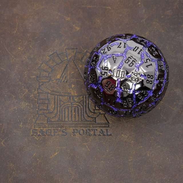 Sage’s Warp Stones Antique Silver Supernova d100 Metal Dice - Sage's PortalMetal Dice Set