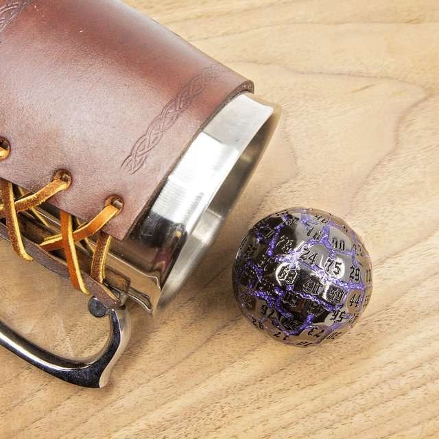 Sage’s Warp Stones Antique Silver Supernova d100 Metal Dice - Sage's PortalMetal Dice Set