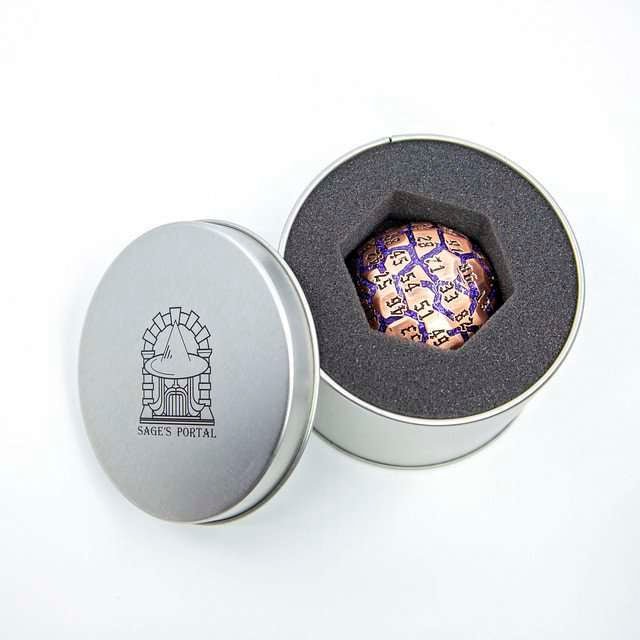Sage’s Warp Stones Copper Nebula d100 Metal Dice - Sage's PortalMetal Dice Set