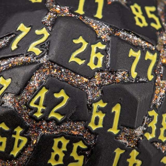 Sage’s Warp Stones Yellow Sun d100 Metal Dice - Sage's PortalMetal Dice Set