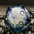 Sage's Winter Souls - 33mm Liquid-Core D20 Sharp Edge Resin Dice - Sage's PortalLiquid Core Dice Set