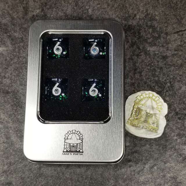 Sage's Winter Souls - 6 D6 Liquid-Core Sharp Edge Resin Dice Set - Sage's PortalLiquid Core Dice Set