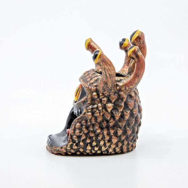 Yellow Eye Tyrant Desk Companion Phone Stand & Pencil Holder - Sage's PortalDesk Accessory